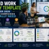 Hybrid work policy template showing remote and in-office workforce management, employee scheduling, collaboration tools, HR frameworks, and workplace productivity strategies.