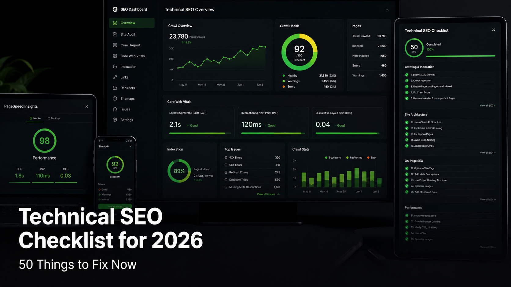 Technical SEO Checklist for 2026: 50 Things to Fix Now