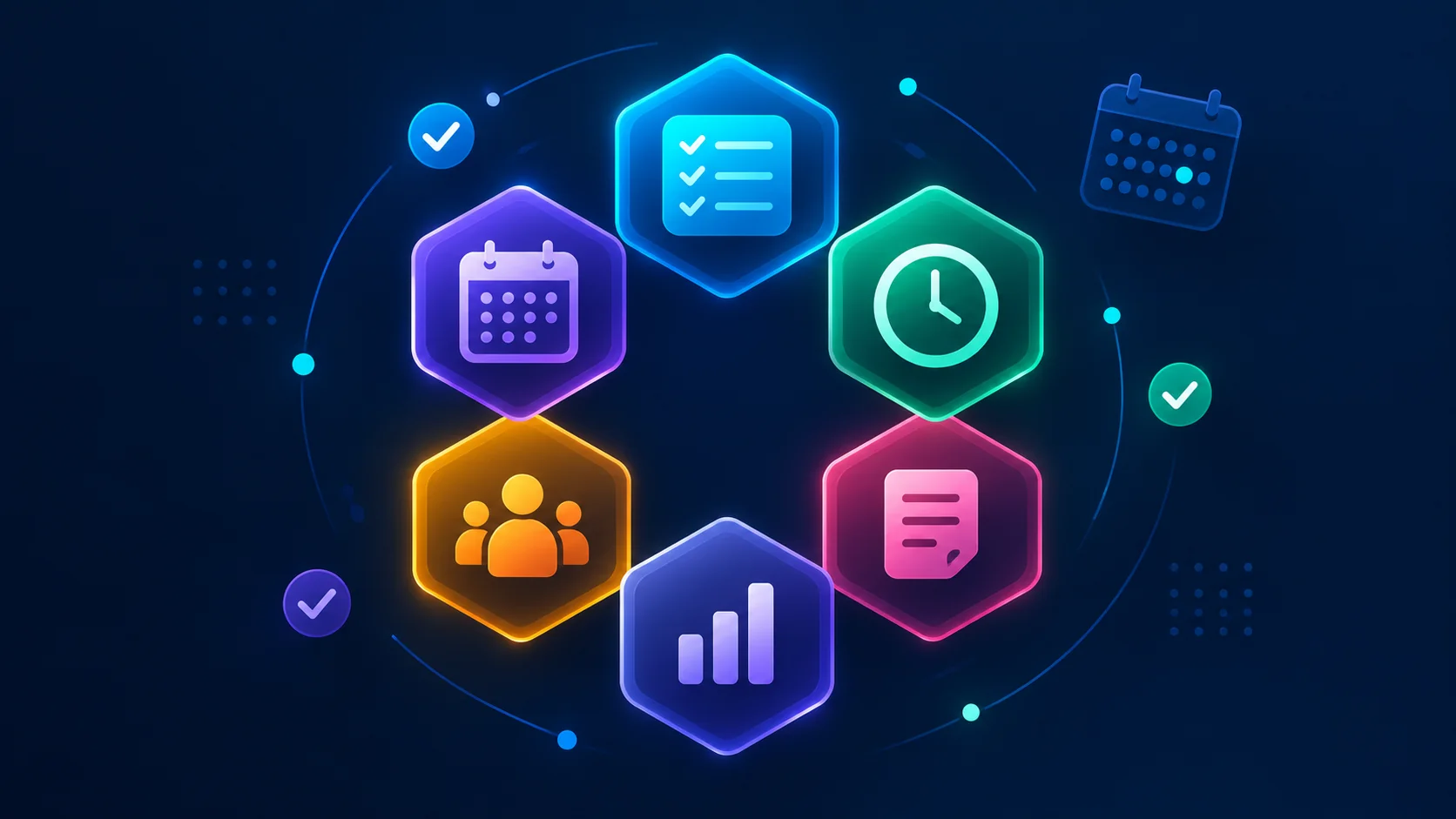 Best productivity apps in 2026 represented by glowing productivity app icons