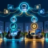 Enterprise AI automation connecting marketing, sales, engineering, and finance departments